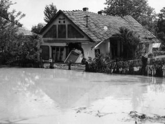 1970. Tiszai árvíz, Győrtelek (Fotó: Hámor Szabolcs/VízDok)