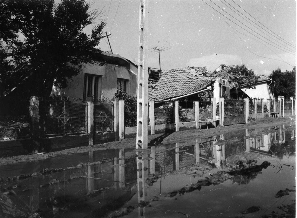 1970. Tiszai árvíz, Géberjén (Fotó: Hámor Szabolcs/VízDok)